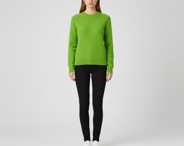 Casual damesweater med rund hals. Blød og behagelig, din nye yndlings hyggesweater.
