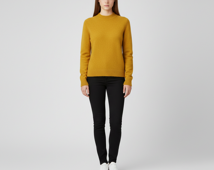 Stilfuld dame sweater med rund hals. Ideel som et elegant og behageligt basisplagg.