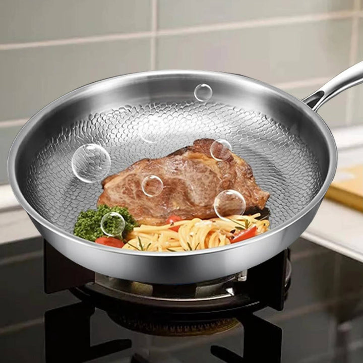 Titanium non-stick stegepande for nem rengøring, giftfri madlavning & holdbarhed i ethvert køkken.