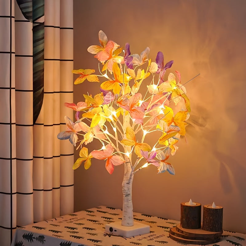 Trådløs BranchLume bordlampe med hyggeligt birke-design, perfekt stemningslys til stuen.