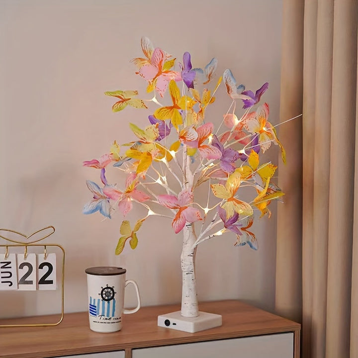 BranchLume bordlampe, trådløs hyggebelysning i unikt birke-look. Ideel som gaveidé.