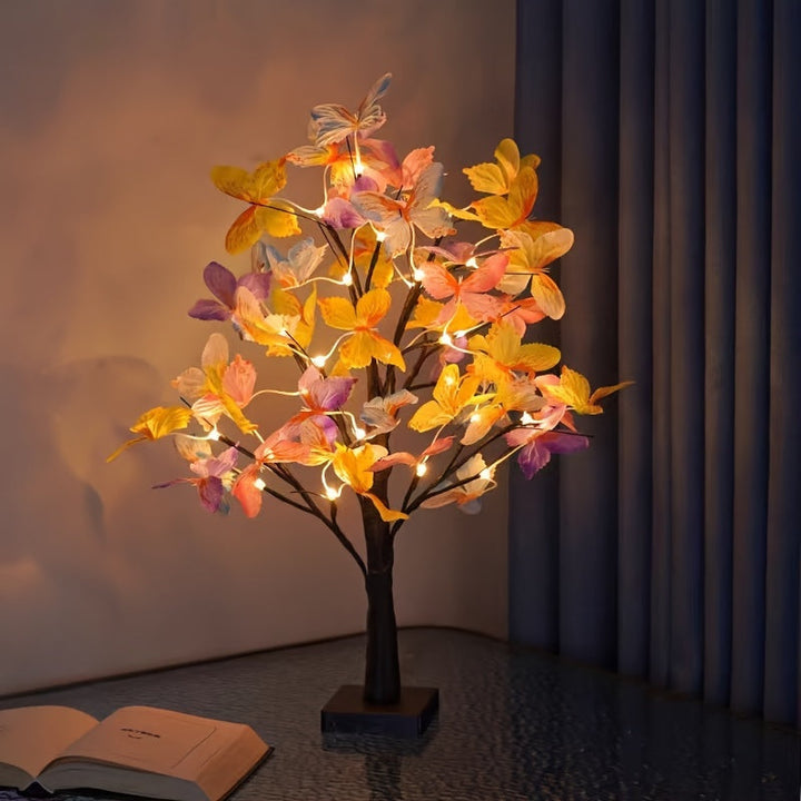 BranchLume LED-dekorationslampe, trådløs og med et naturligt birke-inspireret design til hjemmet.