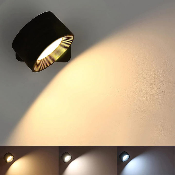 Touch-styret trådløs væglampe, leverer varm og fleksibel LED hyggebelysning med nem betjening.