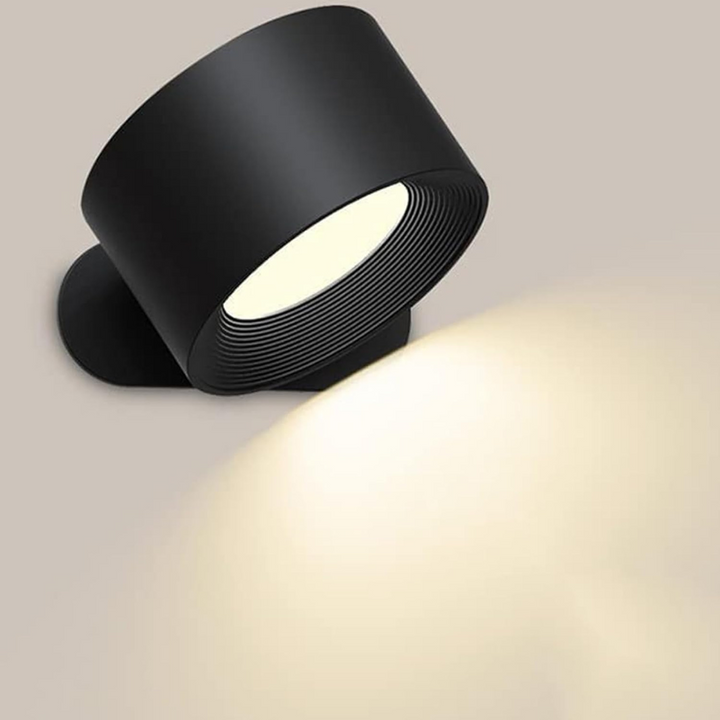 Genopladelig og bærbar trådløs LED væglampe. Minimalistisk design med 360° justerbar hyggebelysning.