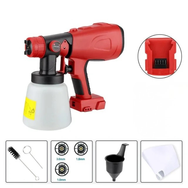 Trådløs malerpistol, designet for jævn finish. Batteridrevet for ultimativ mobilitet.
