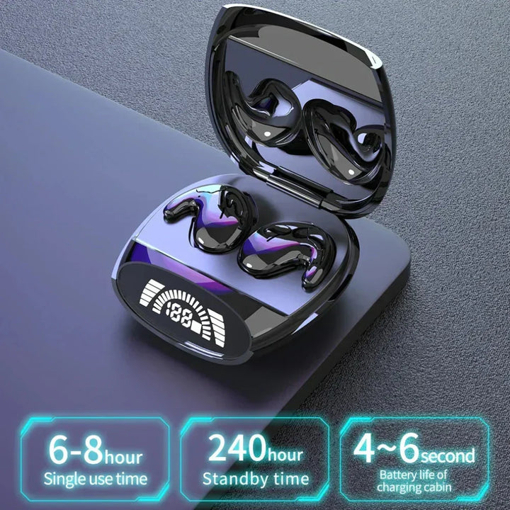 Ergonomisk designede trådløse Bluetooth earbuds med lang batterilevetid og behagelig in-ear pasform.