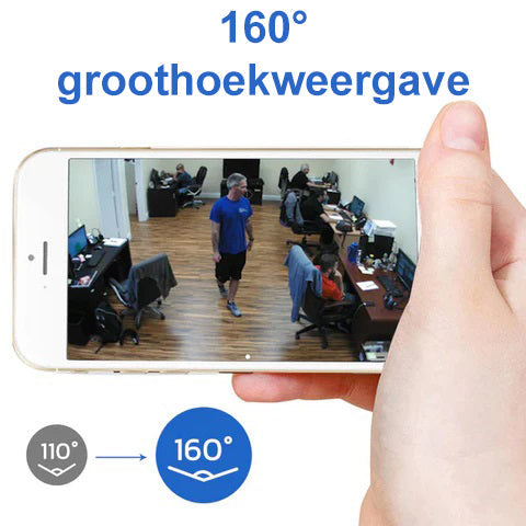 Skarpt Full HD overvågningskamera med 160 graders vidvinkel, nattesyn for optimal hjemmesikkerhed.