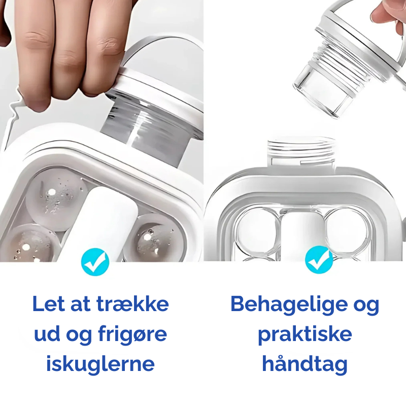 Med denne isform er det nemt at lave iskugler, isterninger til drinks og cocktails – et must-have køkkenredskab.