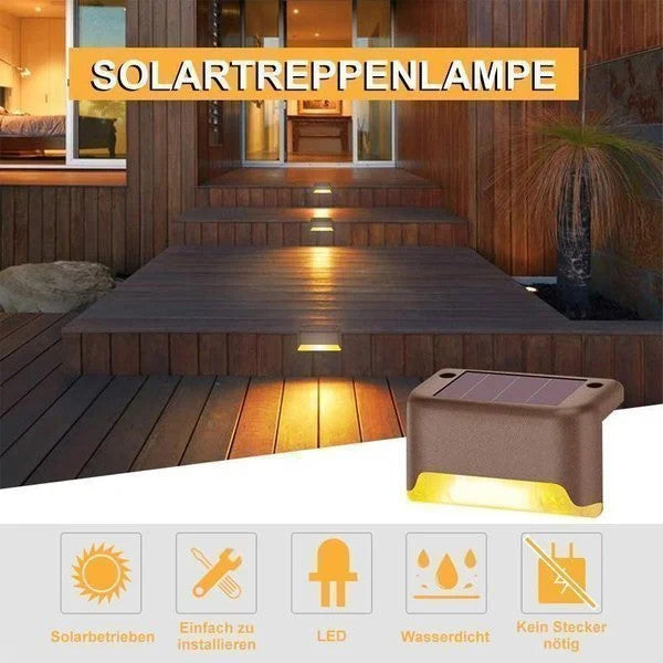Nem installation af solcelle havelamper; skaber øjeblikkelig varm belysning uden ledninger.