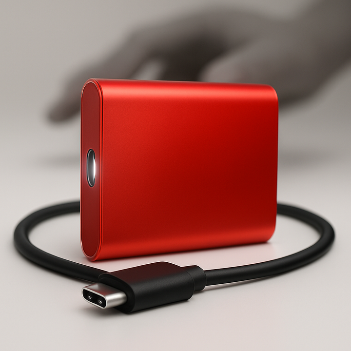 Solid state drive: Hurtig ekstern SSD til pålidelig data backup og mobil lagring via USB-C.