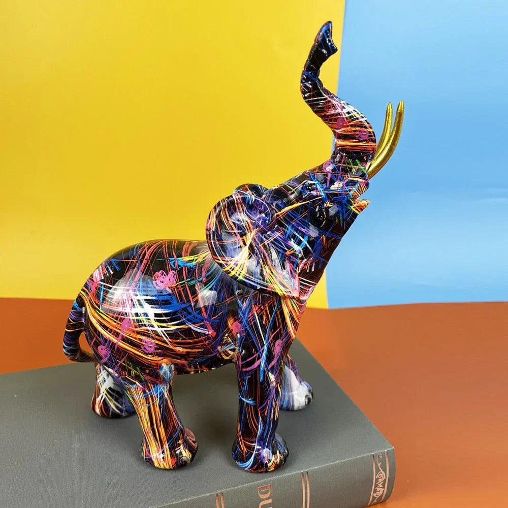 Dekorativ elefant skulptur, et kunstværk der tilføjer karakter til ethvert hjem. Stilfuld boligpynt.