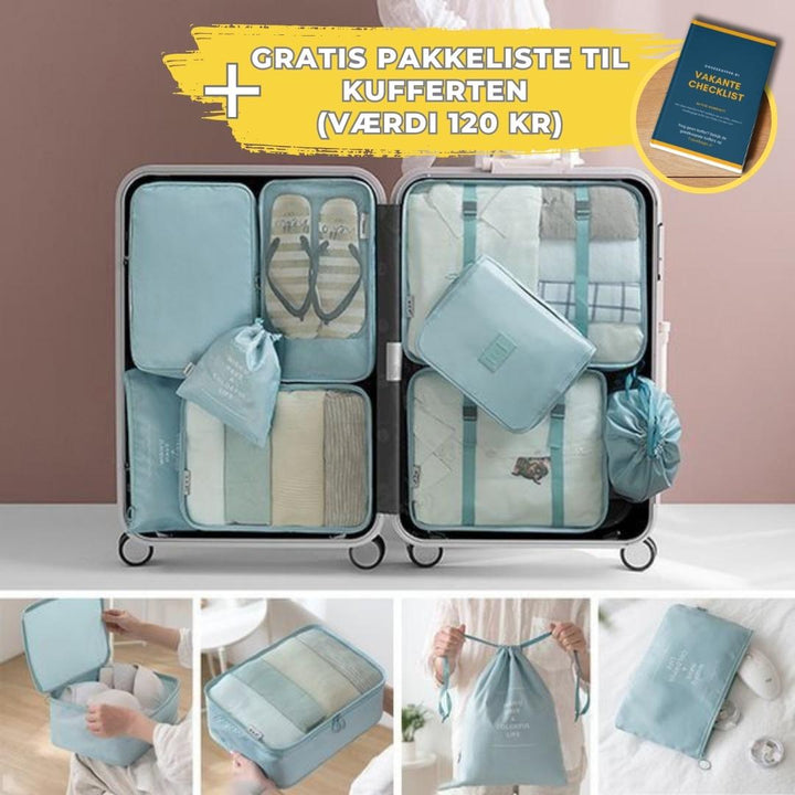 Pakkesæt for stressfri rejse. Unisex organizer til optimal udnyttelse af din rejsetaske.