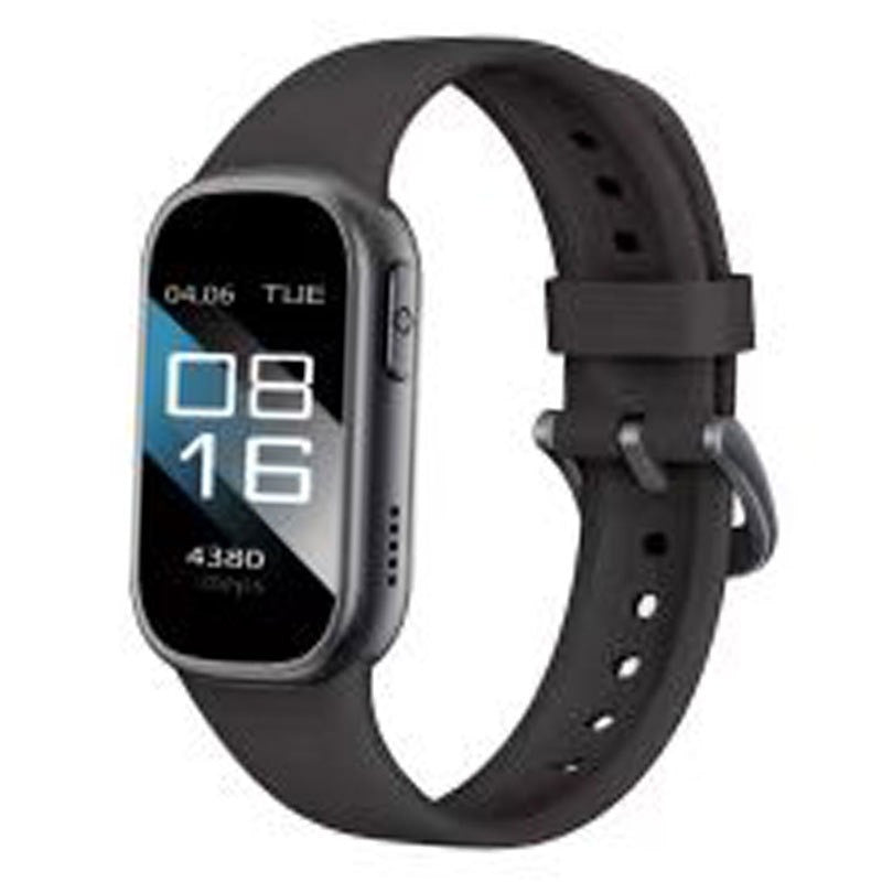 Nærbillede af AquaFit unisex smartwatch fra sportskollektionen, fremviser lang batterilevetid og komfortabel rem.