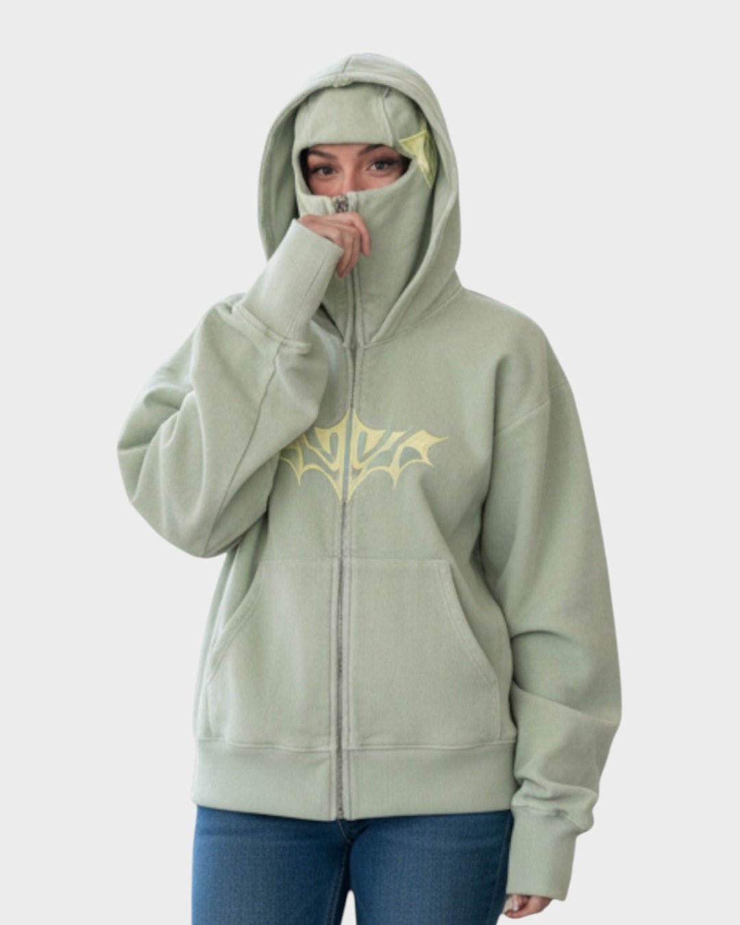 Unisex balaklava hættetrøje i varm fleece til udendørs brug og fritid. Stilfuld og komfortabel.