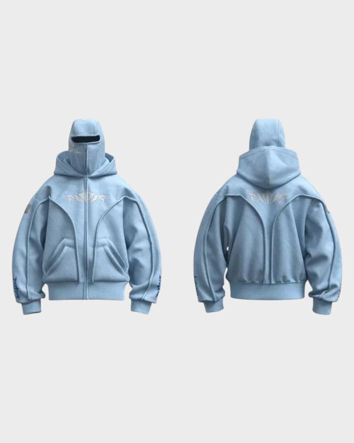 Komfortabel unisex balaklava hættetrøje af blød fleece. Ideel til fritid, udendørs og hverdagsbrug.