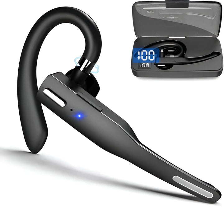 Unisex Bluetooth headset med krystalklar lyd og støjreduktion, perfekt til kontor og håndfri opkald.