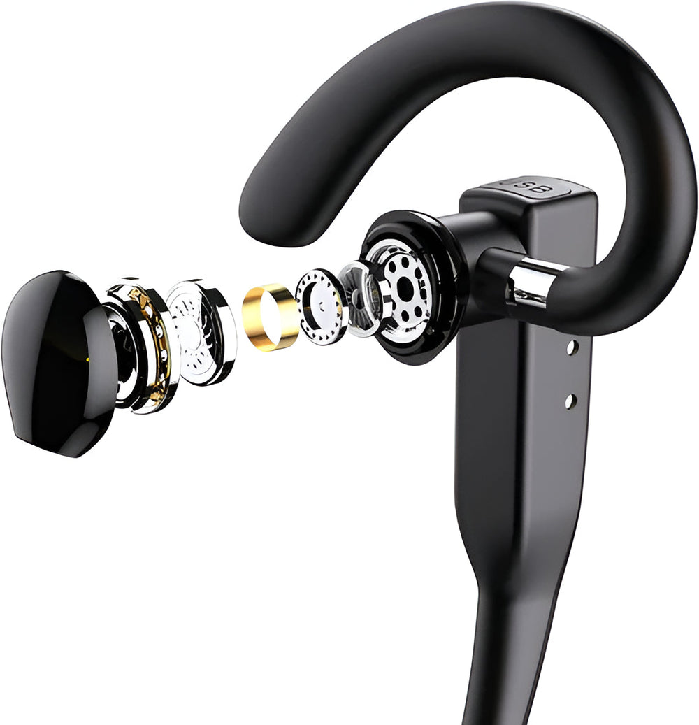Ergonomisk trådløst headset med lang batteritid, designet for komfort hele dagen under business opkald.