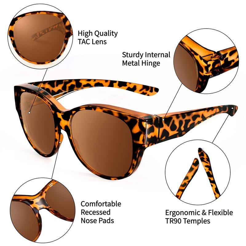 Fashionable unisex clip-on solbriller med effektiv UV-beskyttelse og forbedret syn.