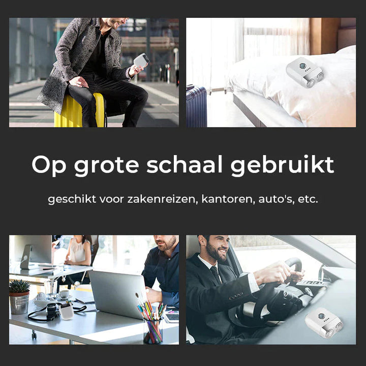 Elektrisk GlideEdge mini barbermaskine til præcisionsbarbering. Vandafvisende og trådløs for optimal grooming.