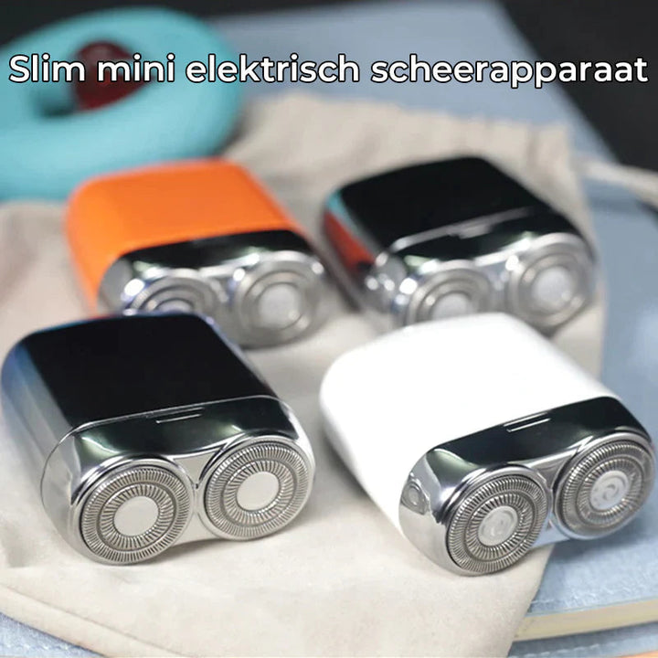 Kompakt GlideEdge mini barbermaskine; unisex, trådløs og vandafvisende. Perfekt til glat personlig pleje.