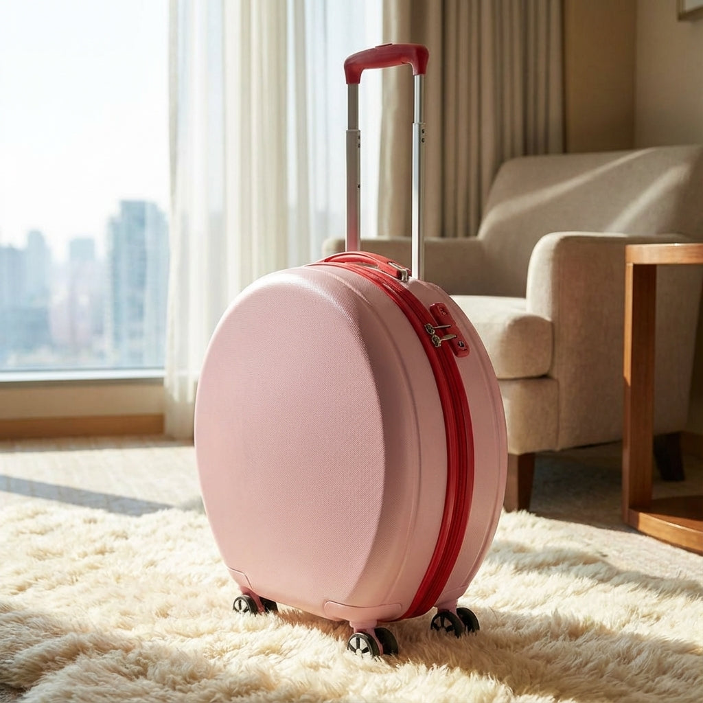 Unisex hårdkabine kuffert med spinnerhjul og TSA-lås. Elegant letvægts håndbagage til nem rejse.