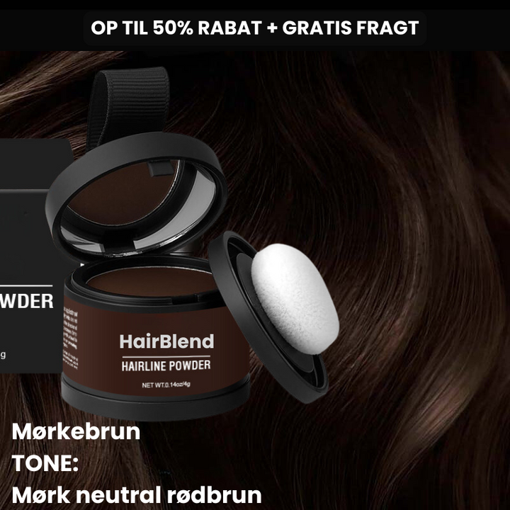 Hårpudder til fylde og roddækning. Vegansk, svedresistent. Skaber tæt, naturligt look for unisex hår.