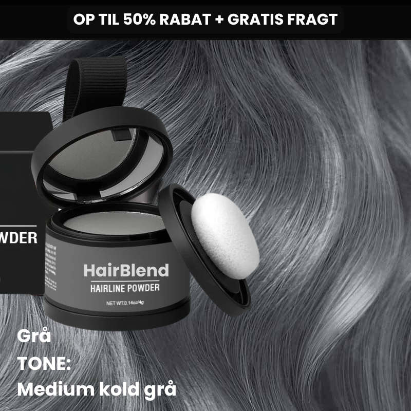 Naturligt hårpudder. Giver øjeblikkelig hårfylde og dækker grå udgroning. Unisex hårkosmetik.