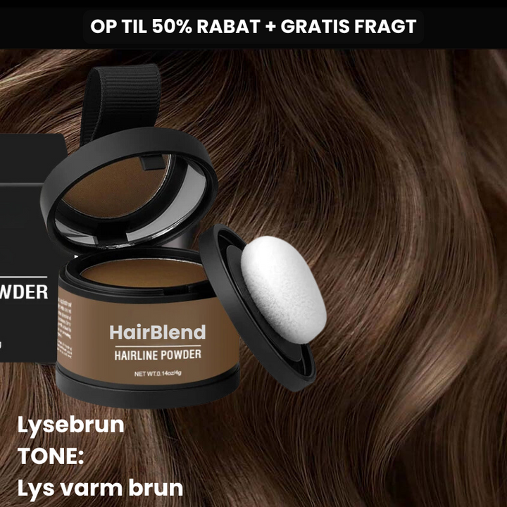Unisex hårpudder: Øjeblikkelig hårfylde, dækker rødder og gråt hår. For et tæt og naturligt look.