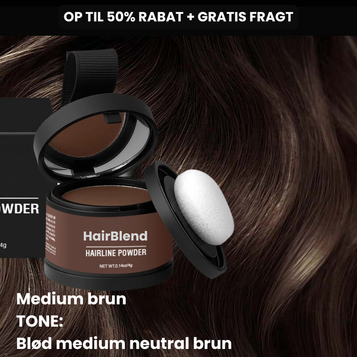 Hårløsning med hårpudder. Giver øjeblikkelig hårfylde og dækker rødder/gråt hår. Vegansk, unisex.