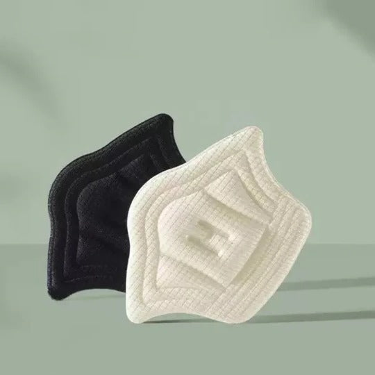 Hælbeskytter/skomfort indlæg til unisex brug i sort & beige. Forebygger glid & giver sikker pasform.