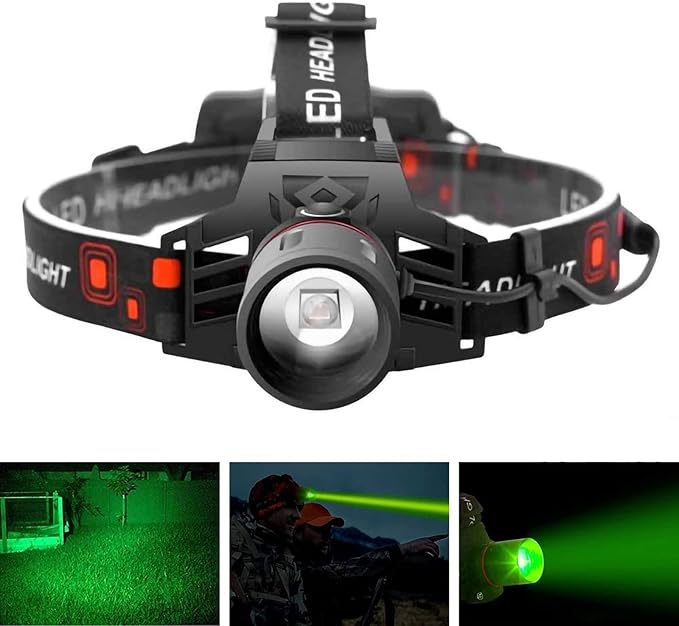 Unisex LED pandelygte til friluft og arbejde. Kraftig, genopladelig hovedlampe til eventyr.