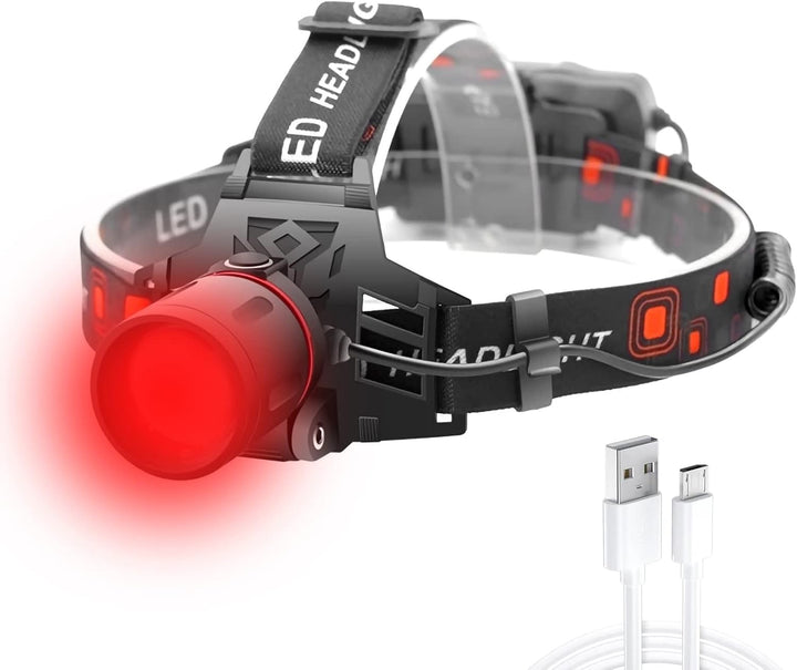 Kraftig LED pandelygte til udendørs brug, letvægts design for komfort. Perfekt til vandring.