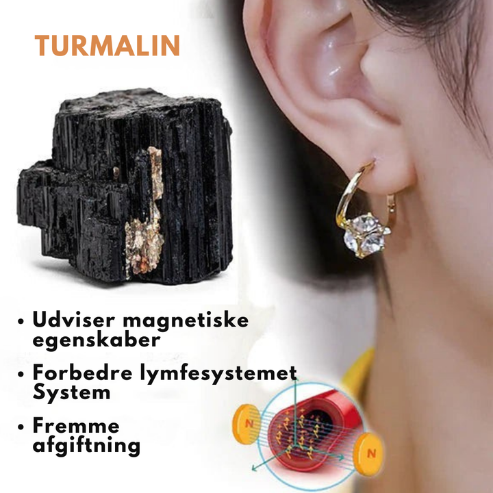 Smukke unisex øreringe med magnetisk terapi for sundhed og afgiftning.