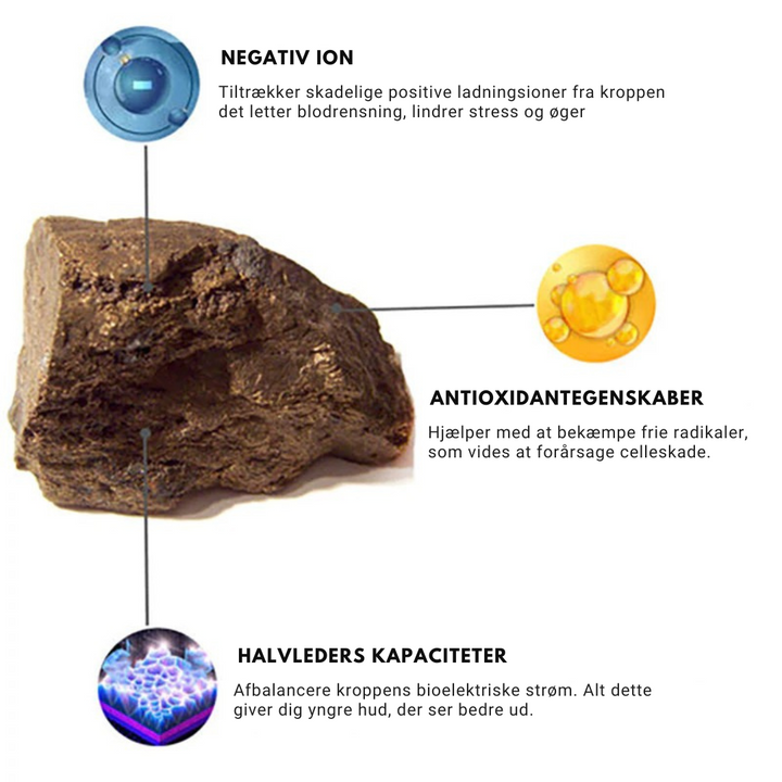 Lymfatiske afgiftningsøreringe med magnetterapi, elegant og funktionel.