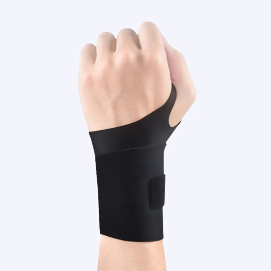 Alsidig unisex håndledsstøtte, sort, der giver støtte og lindring ved mange håndledsproblemer, dag og nat.