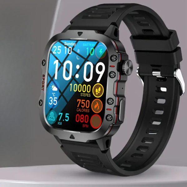 MoveSync smartwatch med skridttæller viser dine daglige fremskridt. Perfekt til et aktivt liv.
