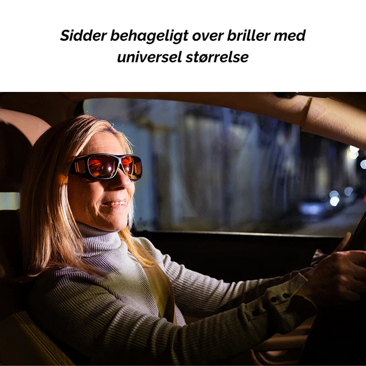 Lette nattesynsbriller, blændfri for klarere udsyn og øget sikkerhed om natten.