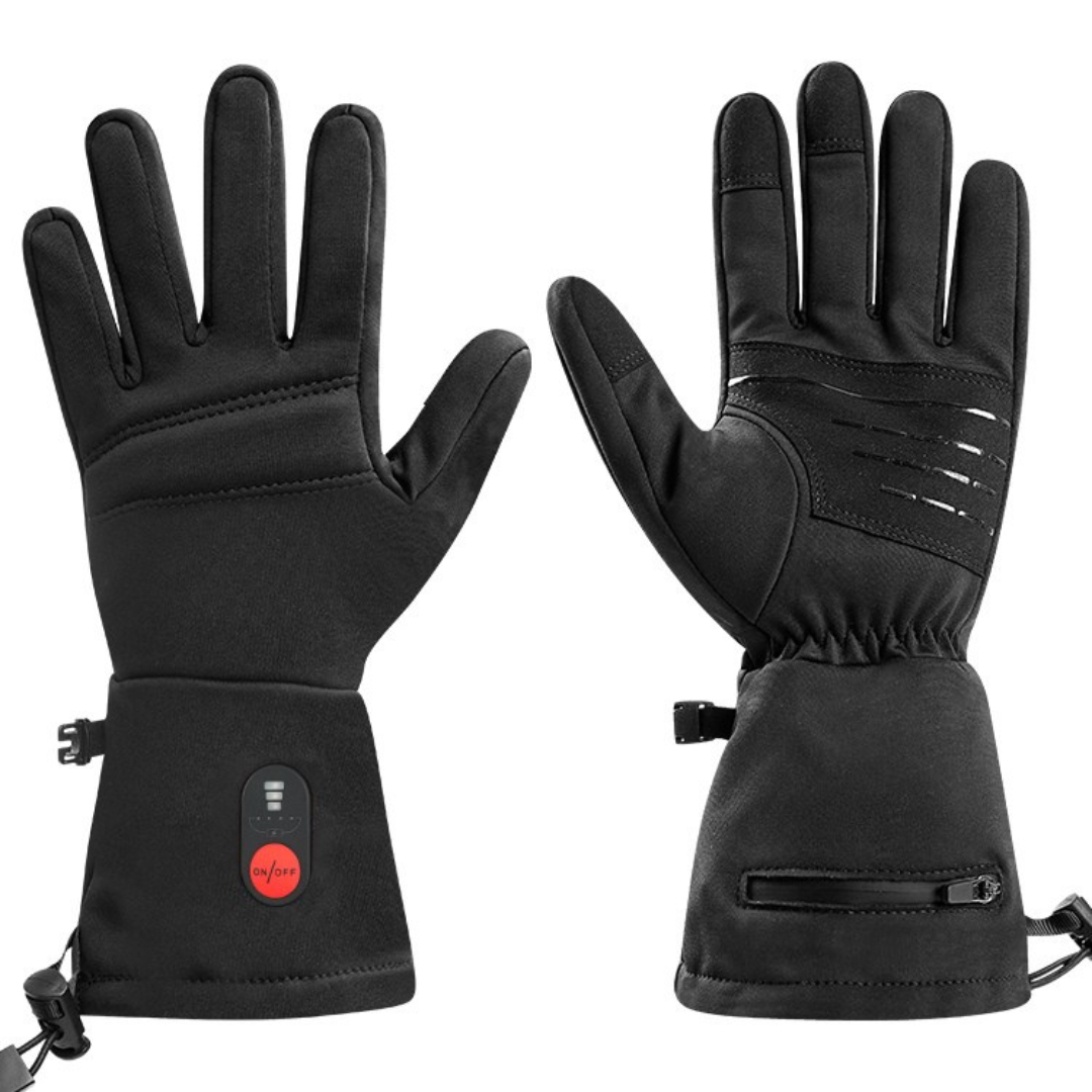 Unisex opvarmede vinterhandsker med touchscreen & USB-varme. Vindtætte & vandafvisende for varme hænder.