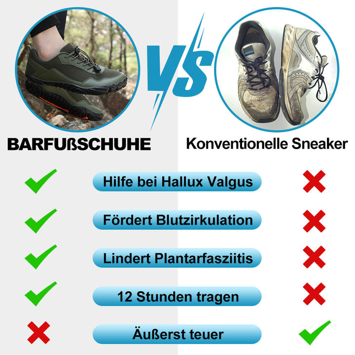 Vandtætte og fleksible barfodssko til unisex. Ideelle for naturlig gang og hverdagsbrug.