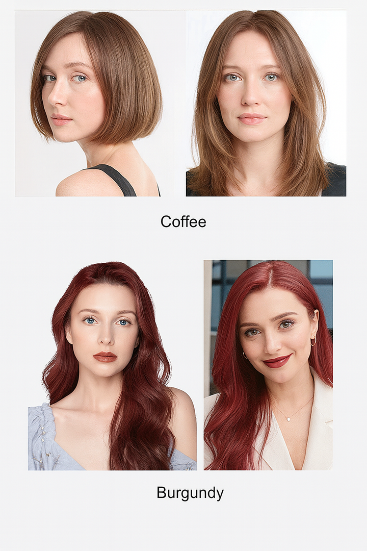 Unisex skånsom hårfarve skum. Permanent gråhårsdækning med naturlig, langvarig brun farve.