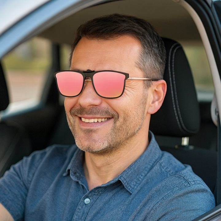 Unisex polariserede brilleclips for klar syn, mindre blænding og UV-beskyttelse. Perfekt til kørsel.