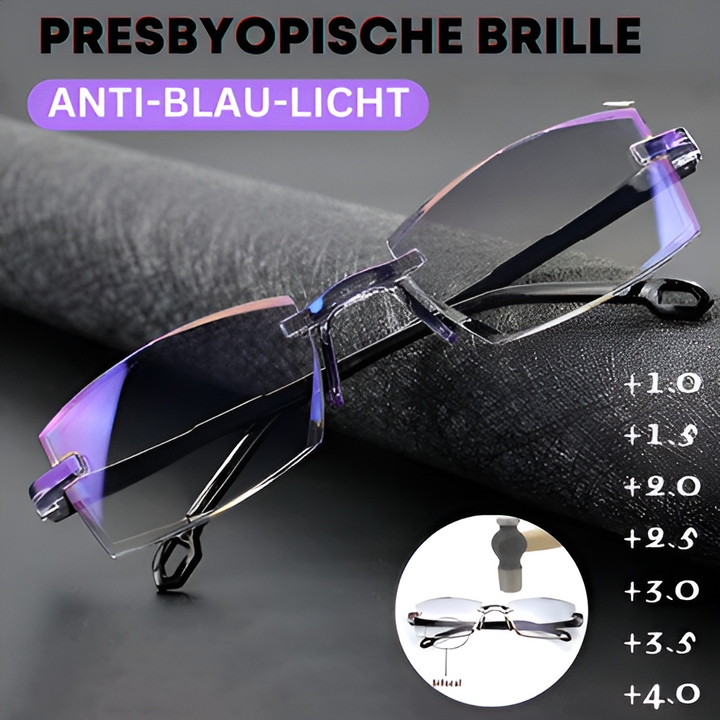 Skærmbriller: Progressive unisex læsebriller med blåtlysfilter. Krystalklart og komfortabelt syn.