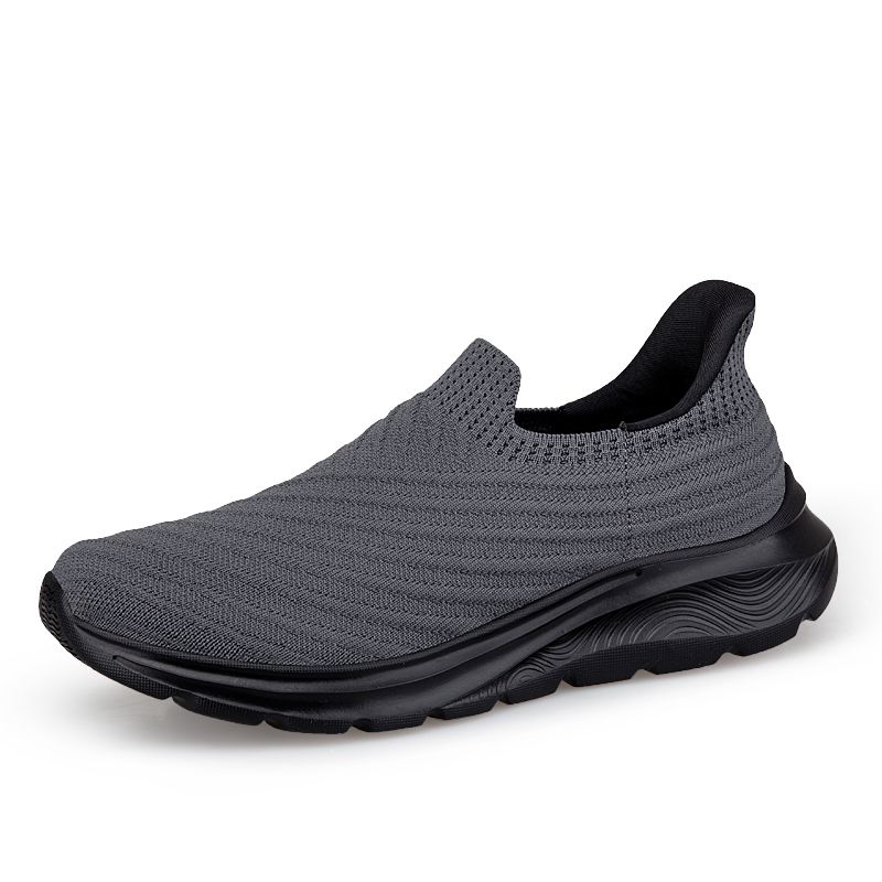 Sorte unisex slip-in sko. Lette og åndbare komfortsko perfekte som aflastende gåsko.