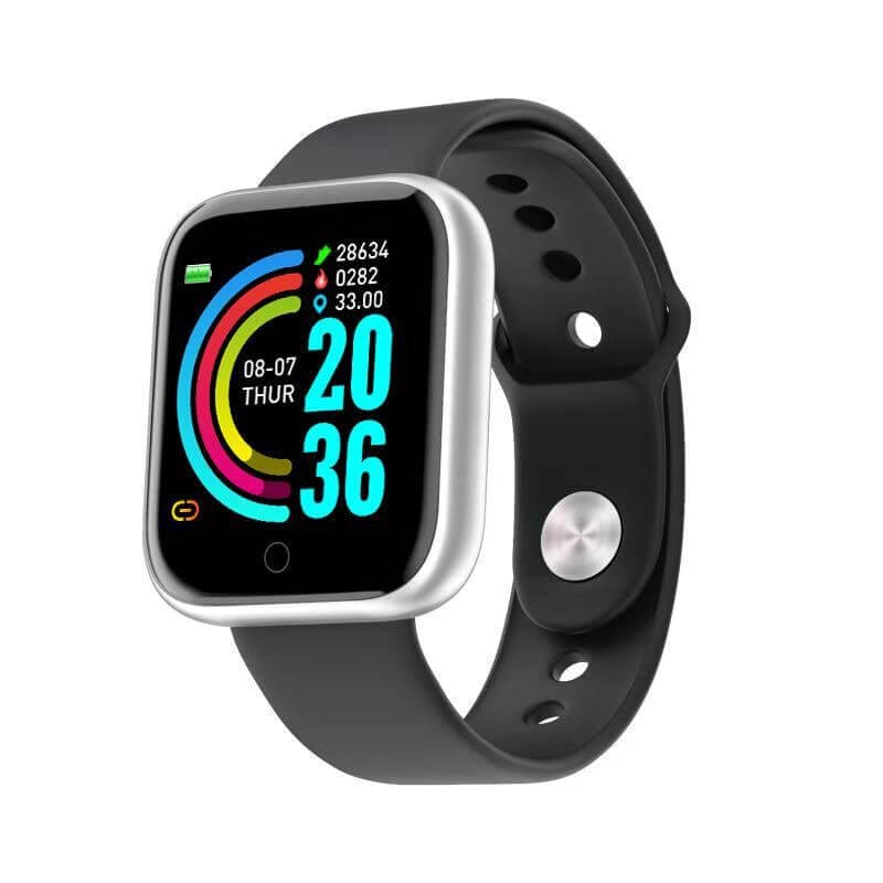 Nærbillede af bagsiden af fitness tracker med avancerede sensorer til sundhedsovervågning.