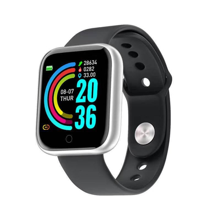 Nærbillede af bagsiden af fitness tracker med avancerede sensorer til sundhedsovervågning.