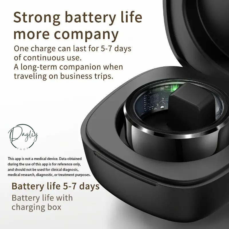 Unisex smart ring til søvnsporing og pulsmåling. Et stilfuldt smykke med teknologi.