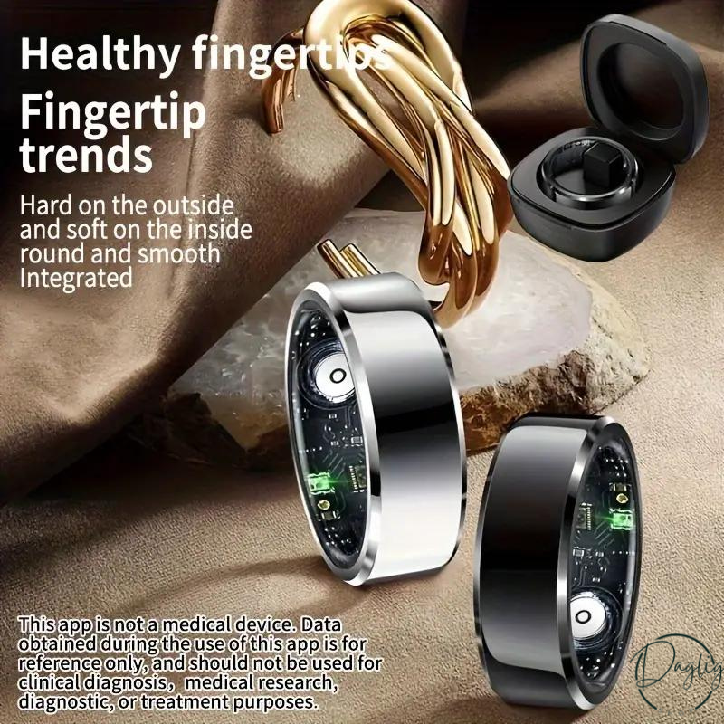 Smart ring i minimalistisk design for wellness og aktiv livsstil. Unisex og diskret.