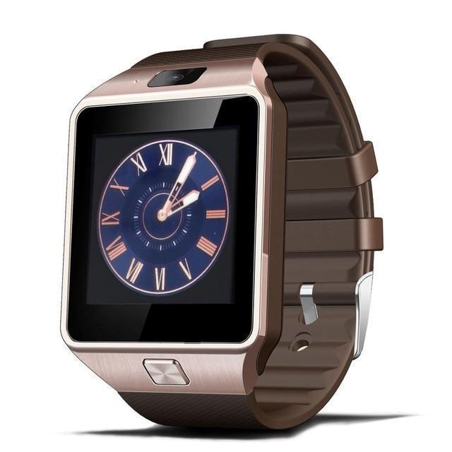 Klar digital skærm på unisex smartwatch viser tid og app-ikoner. Smartur til teknologi og hverdag.