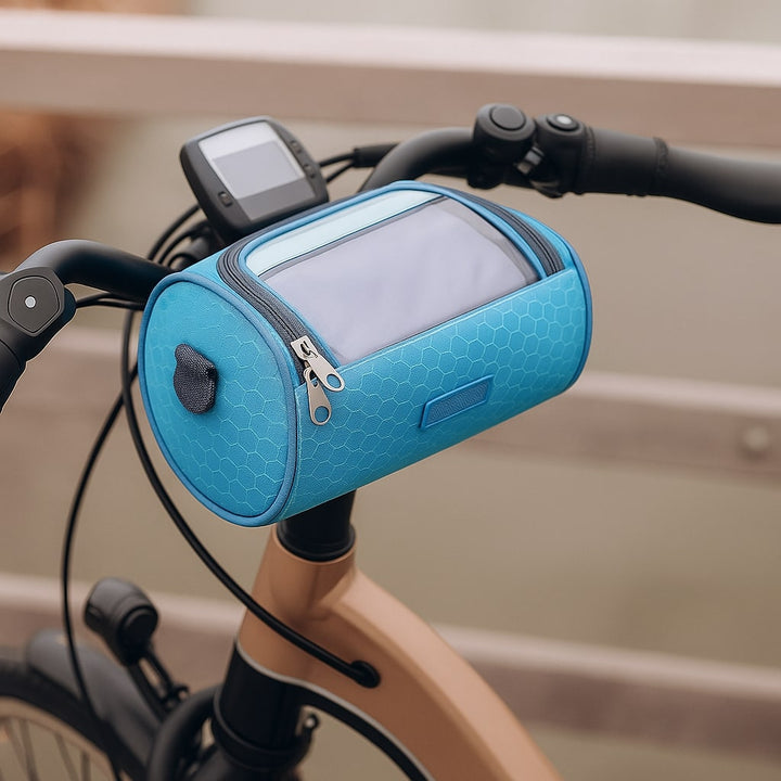 Letvægts styrtaske til cykel med touchscreen; en essentiel del af dit cykeludstyr.