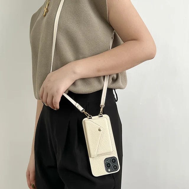 Kompakt telefon crossbody taske. Unisex design med kortholder & justerbar rem for nem adgang til kort.
